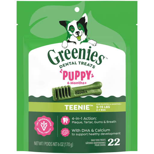 Greenies Dental Treats Puppy Teenie — manufacturer recipe-family image; package size may differ