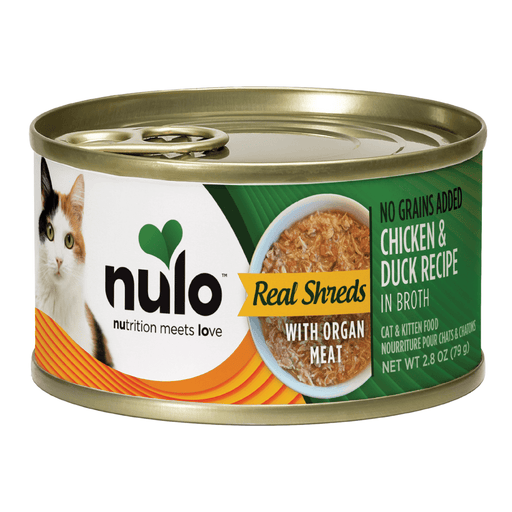 Nulo Real Shreds with Organ Meat Chicken & Duck Recipe for Cats 2.8 oz can, sold as case of 12