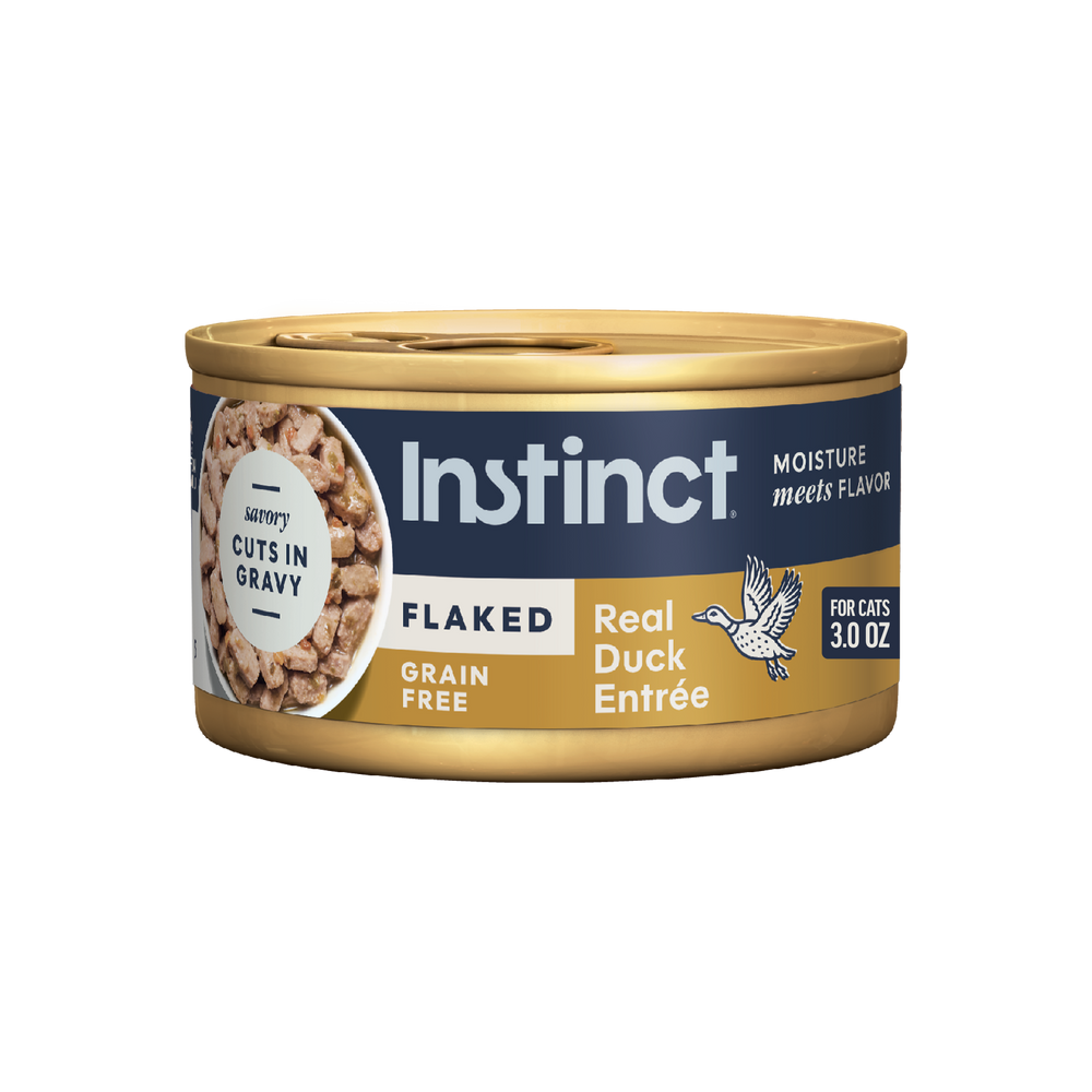 Instinct Flaked Duck Entrée cat 3 oz. product benefits and recipe information