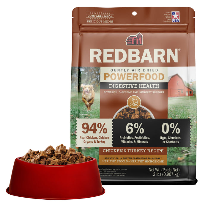 Redbarn Air Dried Powerfood Digestive Health Chicken & Turkey Recipe — Case of 8 — 2lb Bag