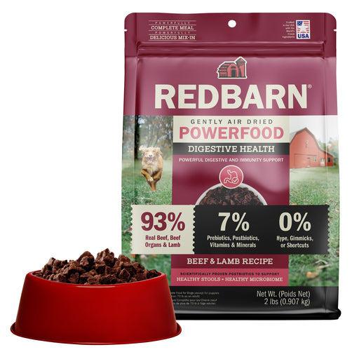 Redbarn Air Dried Powerfood Digestive Health Beef & Lamb Recipe — Case of 8 — 2lb Bag