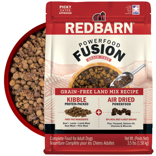 Redbarn Powerfood Fusion Grain-Free Land Mix Recipe — Case of 4 — 3.5lb Bag