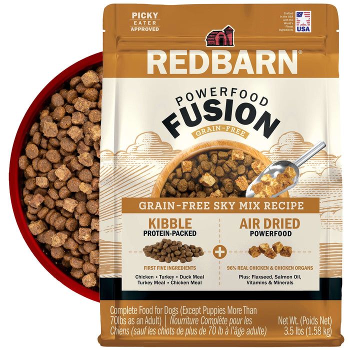 Redbarn Powerfood Fusion Grain-Free Sky Mix Recipe — Case of 4 — 3.5lb Bag