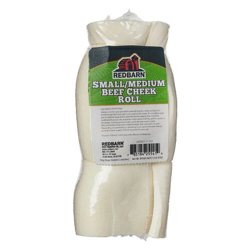 Redbarn Beef Cheek Roll — Case of 25 — Small/Medium