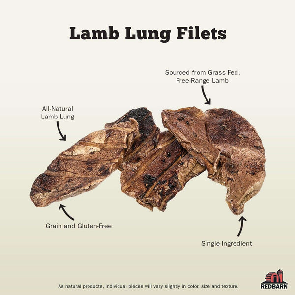 Redbarn Lamb Lung Filets — Case of 10 — 10 oz