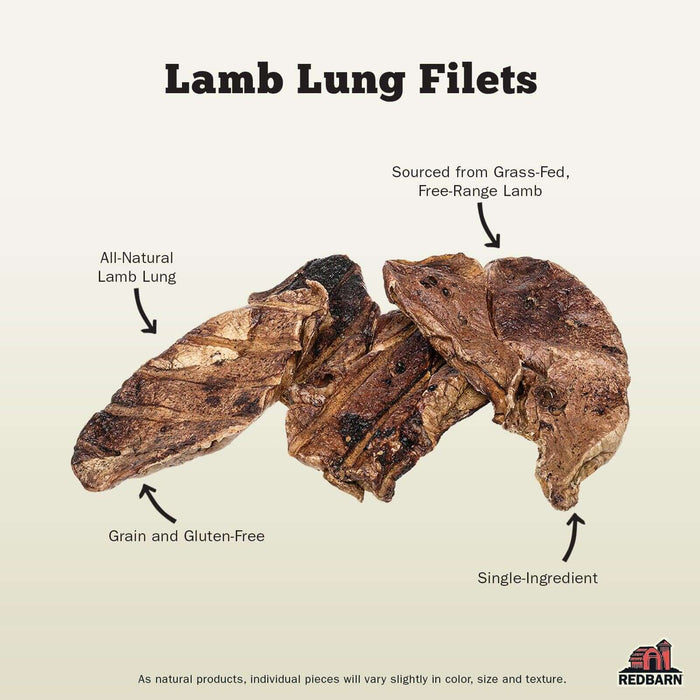 Redbarn Lamb Lung Filets — Case of 10 — 10 oz