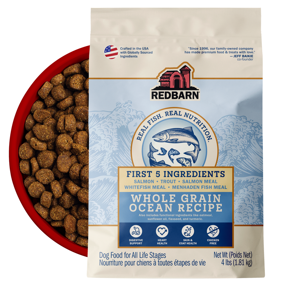 Redbarn First-Five Kibble Whole Grain Ocean Recipe — Case of 5 — 4lb