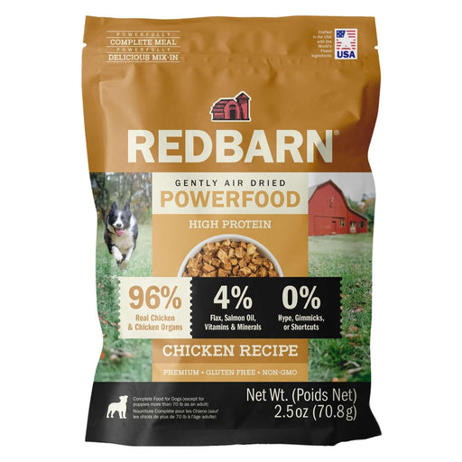 Redbarn Air Dried Powerfood High Protein Chicken Recipe — Case of 12 — Trial Size 2.5oz Bag