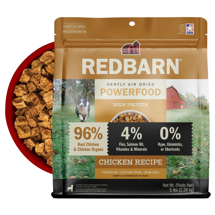 Redbarn Air Dried Powerfood High Protein Chicken Recipe — Case of 5 — 5lb Bag