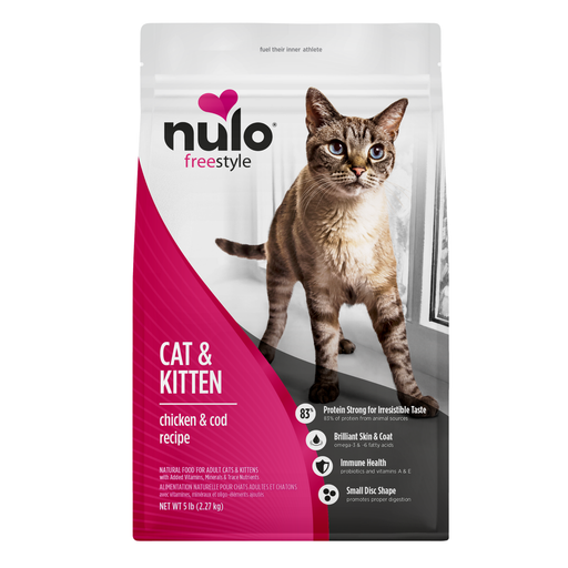 Nulo FreeStyle Chicken & Cod Recipe for Cats - 5 lb bag - front package
