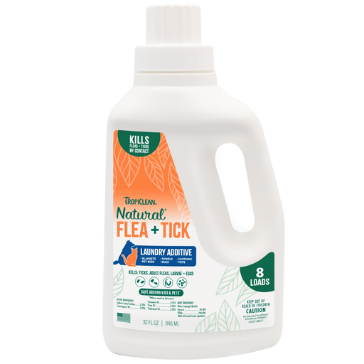 TropiClean Natural Flea + Tick Laundry Additive — 32 oz retail package