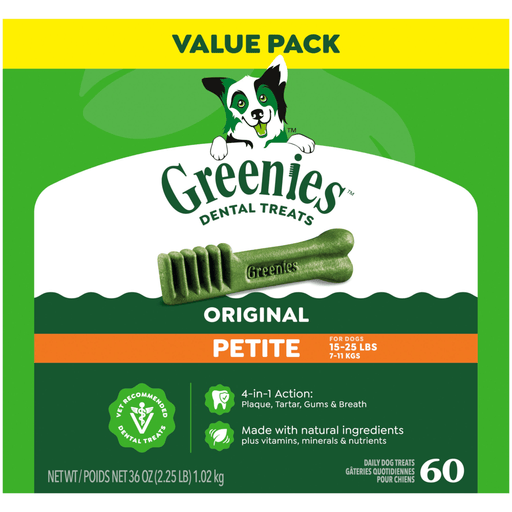 Greenies Dental Value Tub Petite 36 oz — manufacturer recipe-family image; package size may differ