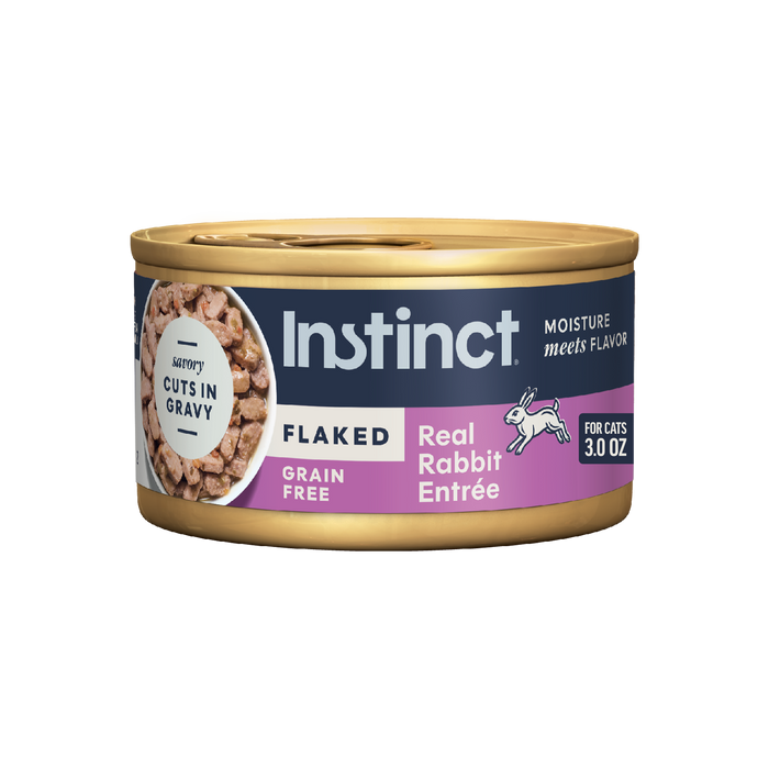 Instinct Flaked Rabbit Entrée cat 3 oz. product benefits and recipe information