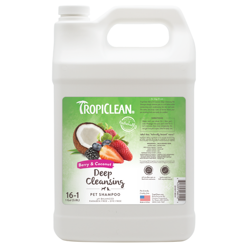 TropiClean Berry & Coconut Deep Cleansing Shampoo for Pets, 1 gal — 1 gal retail package