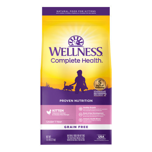 Wellness Complete Health  Kitten Deboned Chicken & Chicken Meal Grain Free — 5.5-lb bag; 5.5-lb bag (one bag)