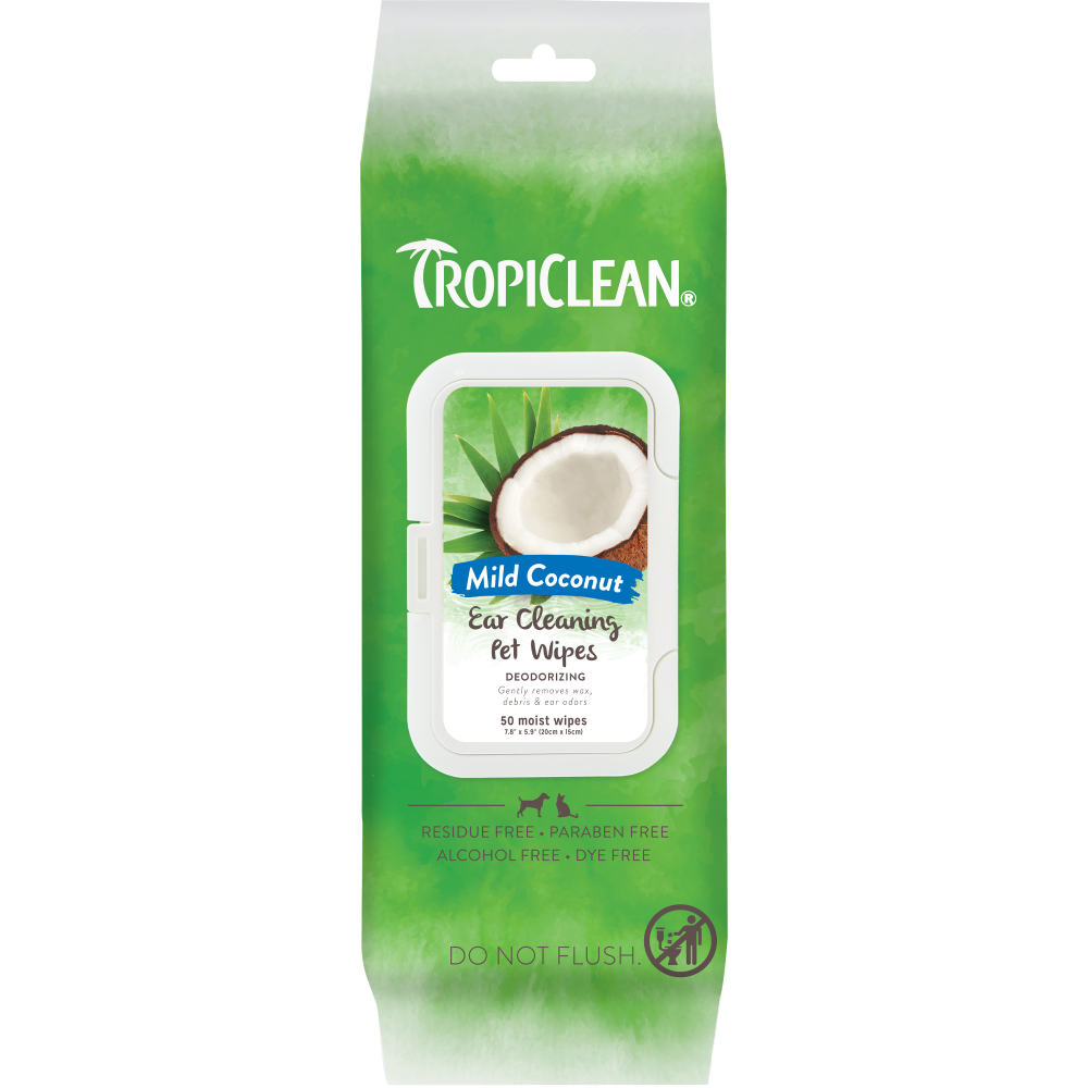 TropiClean Ear Cleaning Wipes — manufacturer recipe-family image; package size may differ