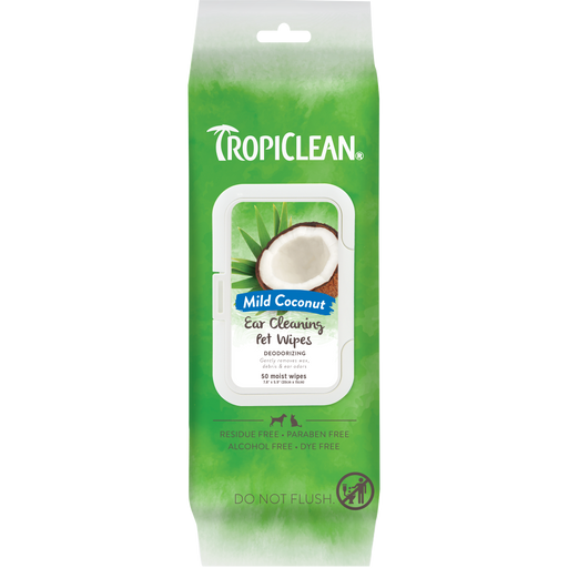TropiClean Ear Cleaning Wipes — manufacturer recipe-family image; package size may differ