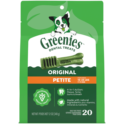 Greenies Original Dental Chews Petite — manufacturer recipe-family image; package size may differ