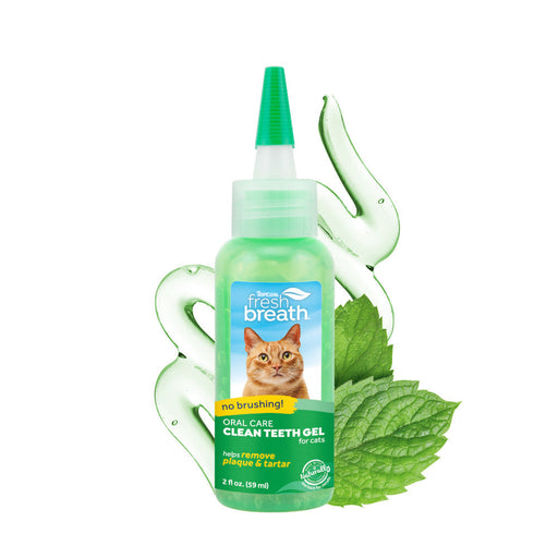 TropiClean Fresh Breath No Brushing Dental & Oral Care Gel for Cats — 2 oz retail package