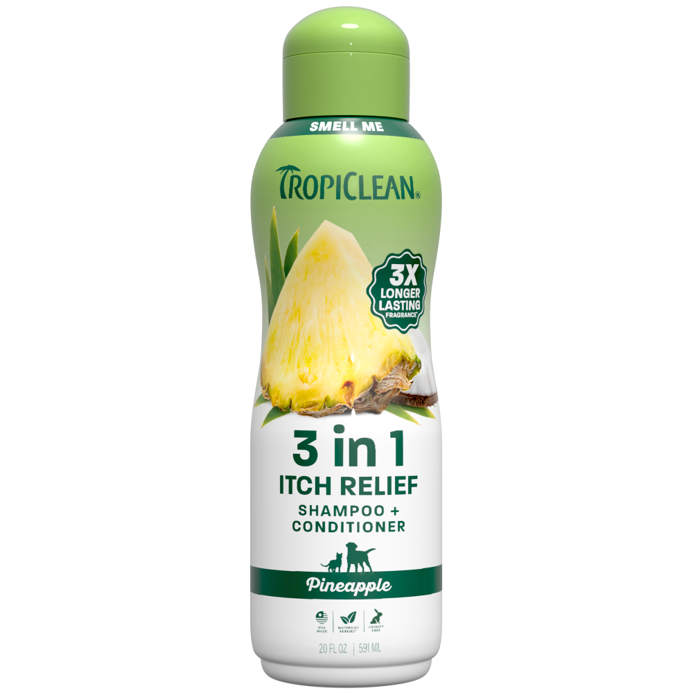 TropiClean Pineapple 3-1 Itch Relief Pet Shampoo & Conditioner, 20oz — 20oz retail package