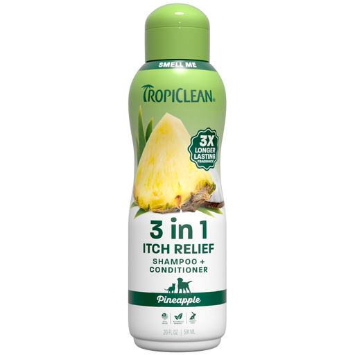 TropiClean Pineapple 3-1 Itch Relief Pet Shampoo & Conditioner, 20oz — 20oz retail package