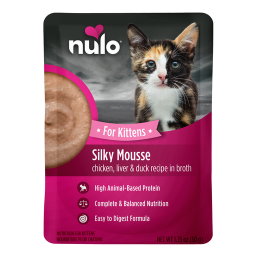Nulo MedalSeries Silky Mousse Chicken, Chicken Liver & Duck Recipe for Cats - 1.75 oz pouch - front package