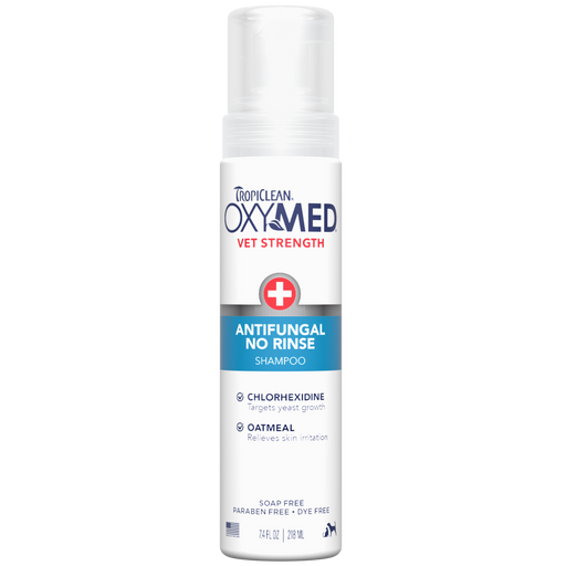 TropiClean OxyMed Antifungal No Rinse Shampoo, 7.4oz — 7.4oz retail package
