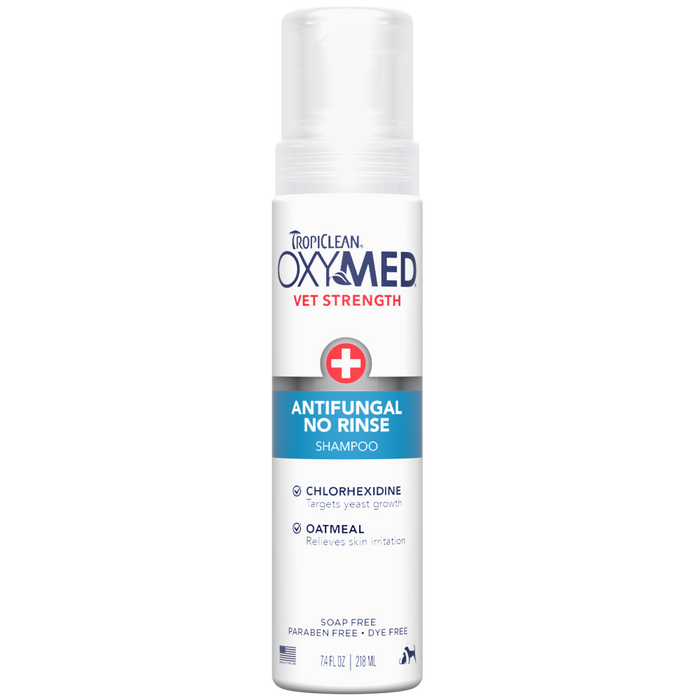 TropiClean OxyMed Antifungal No Rinse Shampoo, 7.4oz — 7.4oz retail package