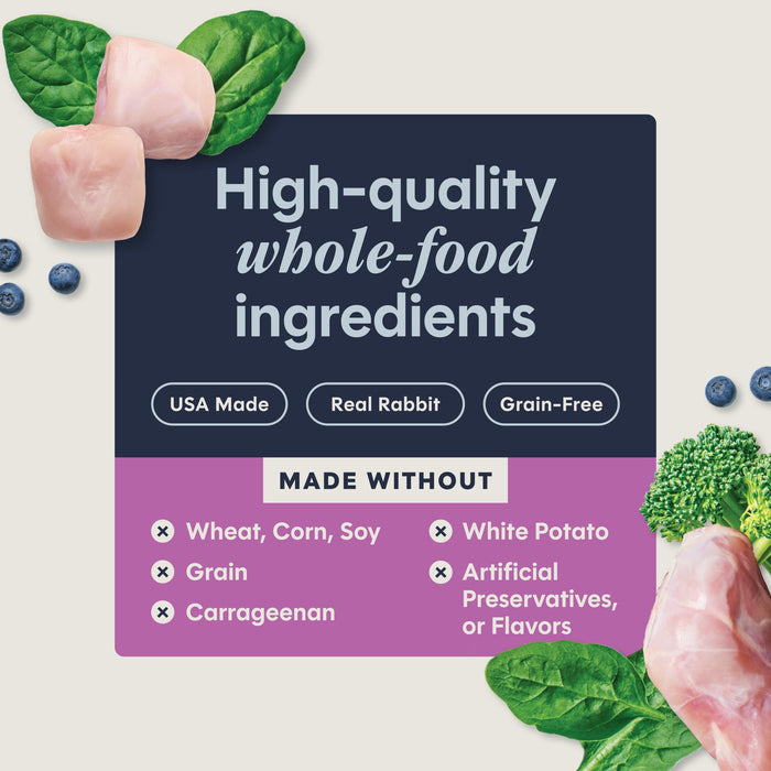 Instinct Flaked Rabbit Entrée cat  product benefits and recipe information
