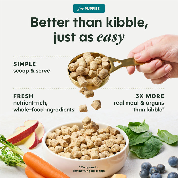 Instinct FreshDried Raw Meals for Puppies Chicken Recipe dog  product benefits and recipe information