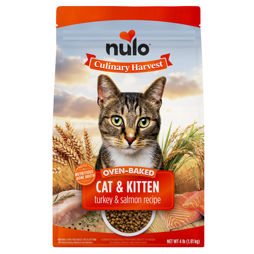 Nulo Culinary Harvest Turkey & Salmon Recipe for Cats - 4 lb bag - front package