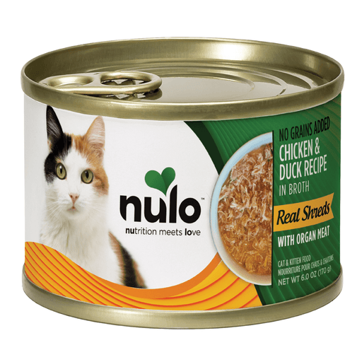 Nulo Real Shreds with Organ Meat Chicken & Duck Recipe for Cats 6 oz can, sold as case of 8