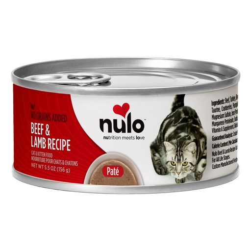 Nulo Paté Beef & Lamb Recipe for Cats - 5.5 oz can - front package