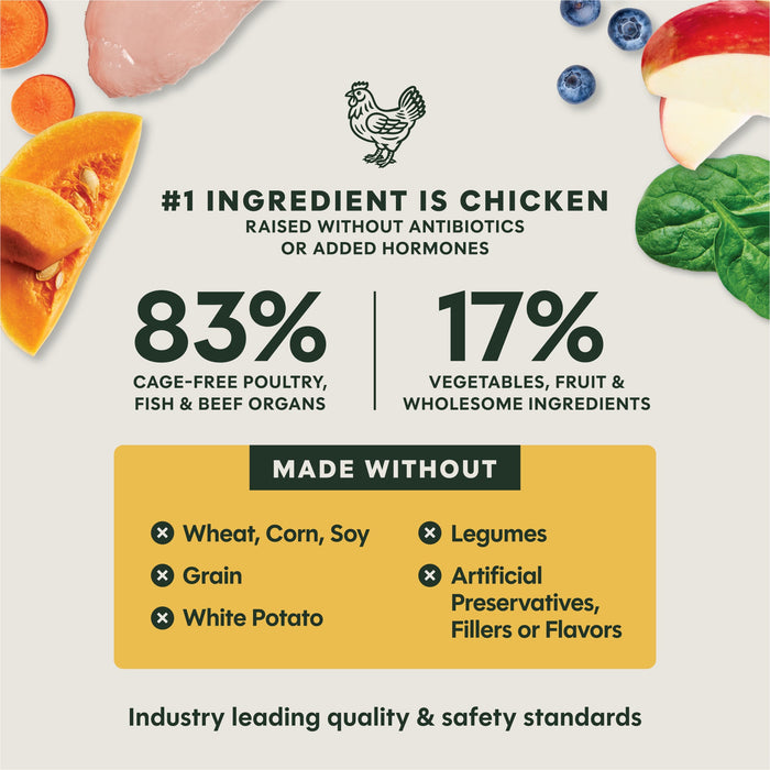 Instinct FreshDried Raw Meals for Puppies Chicken Recipe dog  product benefits and recipe information