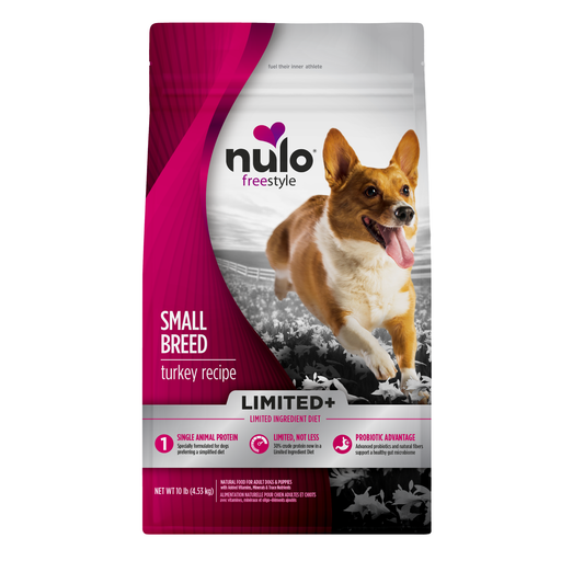 Nulo FreeStyle Limited+ Small Breed Turkey Recipe for Dogs - 10 lb bag - front package