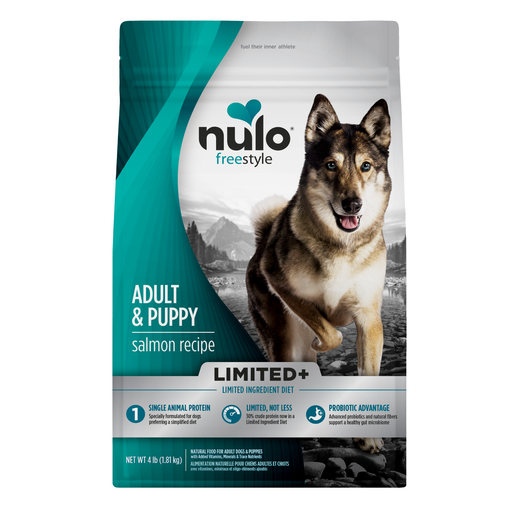 Nulo FreeStyle Limited+ Salmon Recipe for Dogs - 4 lb bag - front package