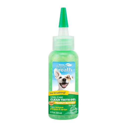 TropiClean Fresh Breath No Brushing Peanut Butter Flavor Clean Teeth Dental & Oral Care Gel for Dogs, 2oz — 2oz retail package