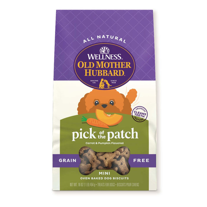 Old Mother Hubbard Grain Free Pick of the Patch Mini Dog Treats — Mini biscuits, one 16 oz retail package