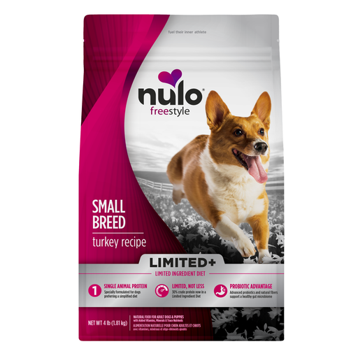 Nulo FreeStyle Limited+ Small Breed Turkey Recipe for Dogs - 4 lb bag - front package
