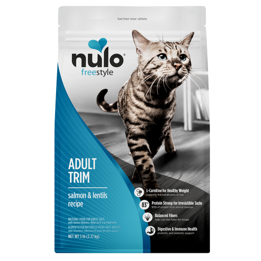 Nulo FreeStyle Adult Trim Salmon & Lentils Recipe for Cats - 5 lb bag - front package