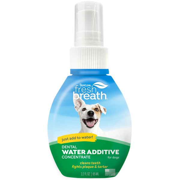TropiClean Fresh Breath Dog Dental Water Additive Concentrate — 2.2 oz retail package