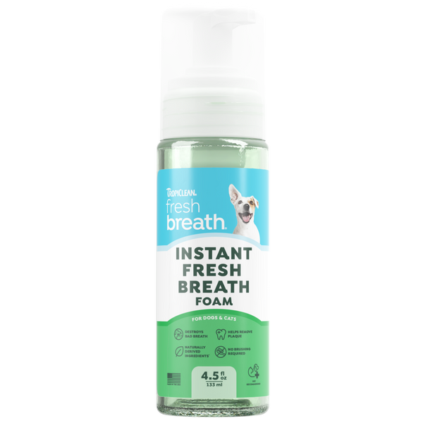 TropiClean Fresh Breath Instant Fresh Breath Pet Foam, 4.5oz — 4.5oz retail package
