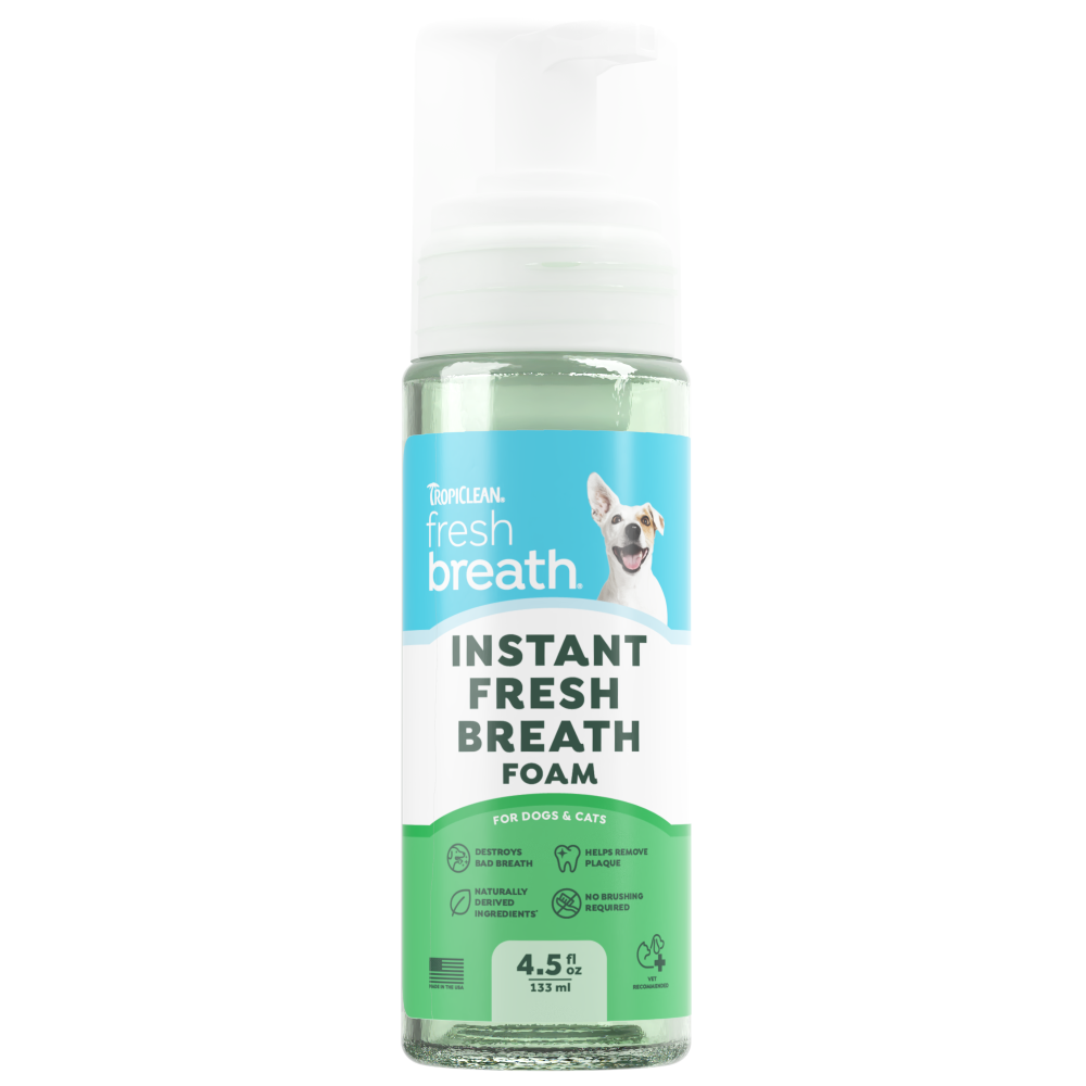 TropiClean Fresh Breath Instant Fresh Breath Pet Foam, 4.5oz — 4.5oz retail package