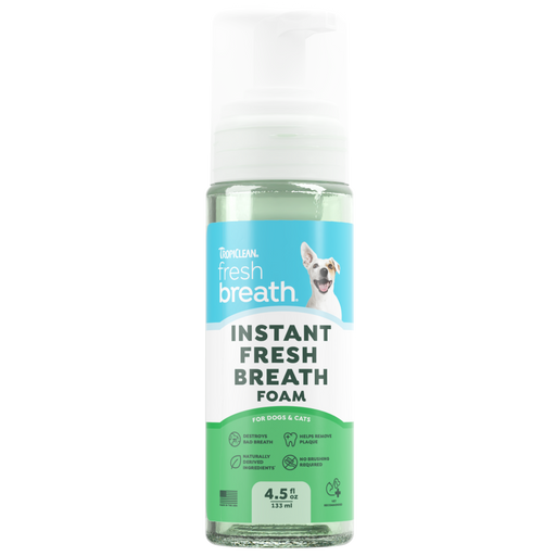 TropiClean Fresh Breath Instant Fresh Breath Pet Foam, 4.5oz — 4.5oz retail package