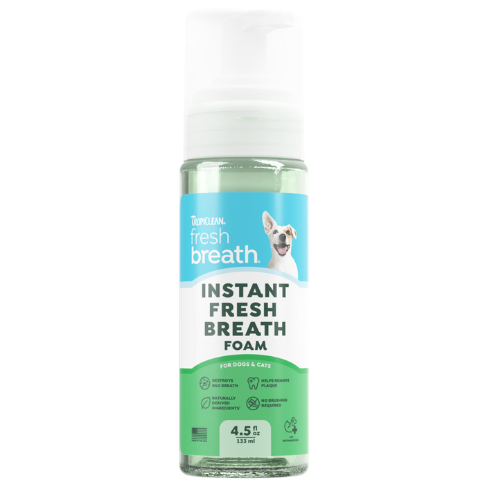 TropiClean Fresh Breath Instant Fresh Breath Pet Foam, 4.5oz — 4.5oz retail package
