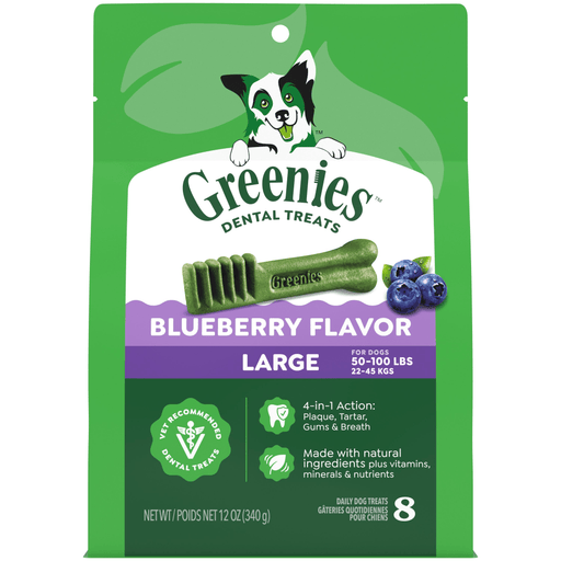 Greenies Blueberry Dental Dog Treat Pack Large — manufacturer recipe-family image; package size may differ