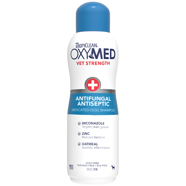 TropiClean OxyMed Antifungal & Antiseptic Shampoo, 20oz — 20oz retail package