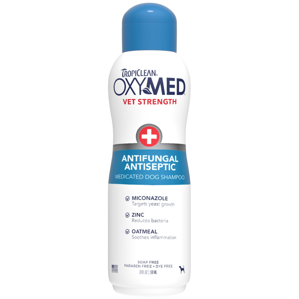 TropiClean OxyMed Antifungal & Antiseptic Shampoo, 20oz — 20oz retail package