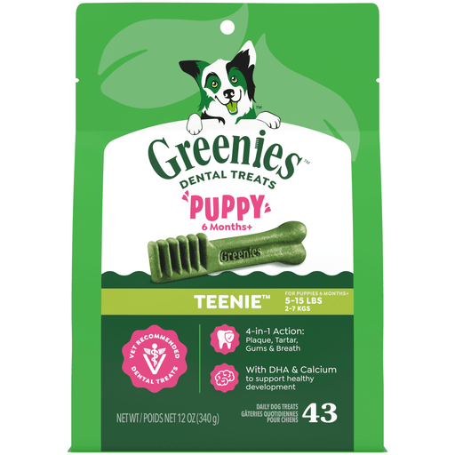 Greenies Dental Treats Puppy Teenie — manufacturer recipe-family image; package size may differ