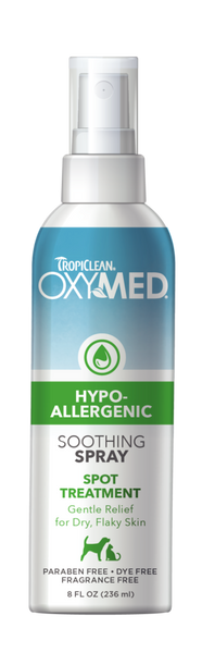 TropiClean OxyMed Hypoallergenic Anti Itch Spray for Dogs and Cats — 8 oz retail package